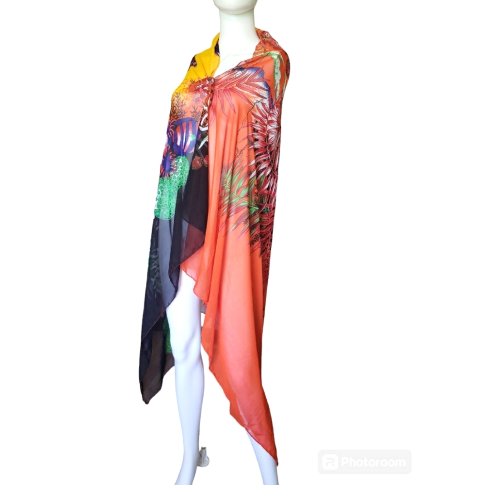 Martinique Beaches/ Beautiful Fishes And Plants Swim / Journey Cover Up